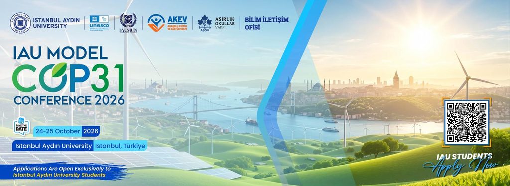 IAU Model COP31 Konferansı, 24-25 Ekim 2026, İstanbul Aydın Üniversitesi